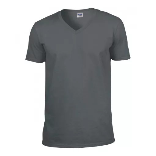 Férfi póló Gildan GI64V00 Softstyle Felnőtt v-nyakú póló -S, Charcoal