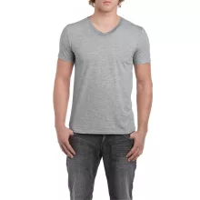 Férfi póló Gildan GI64V00 Softstyle Felnőtt v-nyakú póló -M, RS Sport Grey