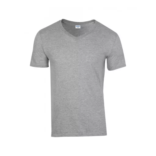 Férfi póló Gildan GI64V00 Softstyle Felnőtt v-nyakú póló -M, RS Sport Grey