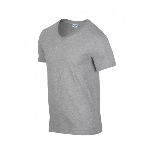 Férfi póló Gildan GI64V00 Softstyle Felnőtt v-nyakú póló -M, RS Sport Grey