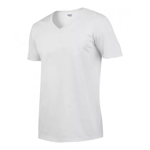Férfi póló Gildan GI64V00 Softstyle Felnőtt v-nyakú póló -2XL, White