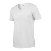 Férfi póló Gildan GI64V00 Softstyle Felnőtt v-nyakú póló -XL, White