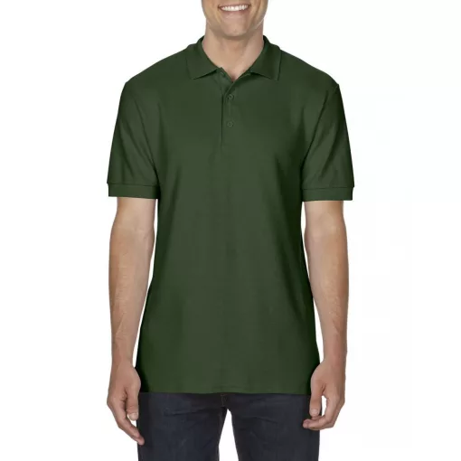 Férfi galléros póló Gildan GI85800 premium Cotton Adult Double piqué polo -3XL, Forest