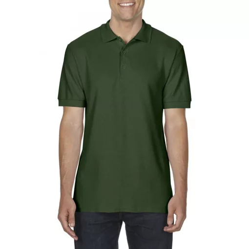 Férfi galléros póló Gildan GI85800 premium Cotton Adult Double piqué polo -L, Forest G