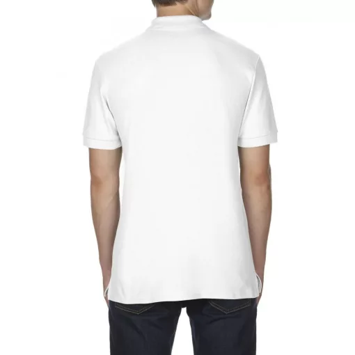 Férfi galléros póló Gildan GI85800 premium Cotton Adult Double piqué polo -M, White