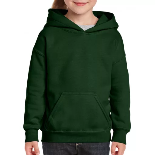 Gyerek kapucnis pulóver Gildan GIB18500 Heavy Blend Youth Hooded Sweatshirt -L, Forest
