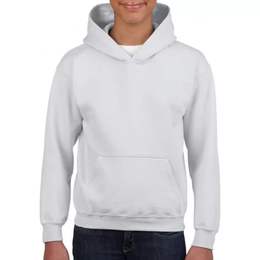 Gyerek kapucnis pulóver Gildan GIB18500 Heavy Blend Youth Hooded Sweatshirt -XS, White