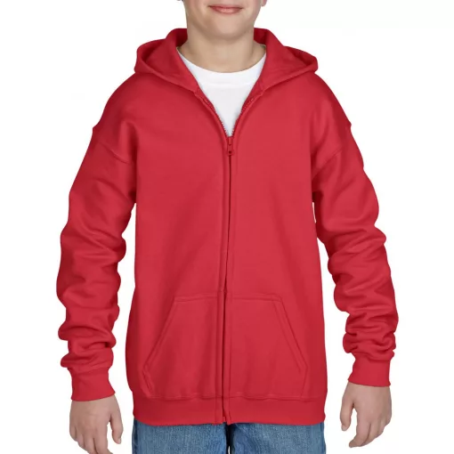 Gyerek kapucnis pulóver Gildan GIB18600 Heavy Blend Youth Full Zip Hooded Sweatshirt -