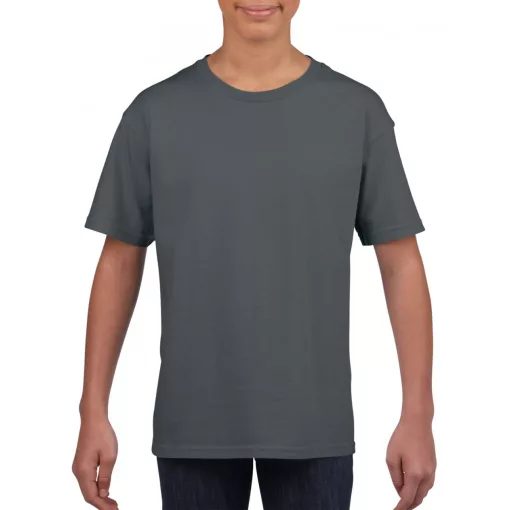 Gyerek póló Gildan GIB64000 Softstyle Youth T-Shirt -M, Charcoal