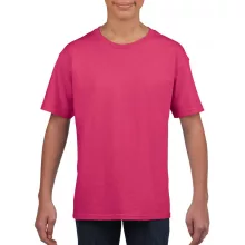 Gyerek póló Gildan GIB64000 Softstyle Youth T-Shirt -M, Heliconia