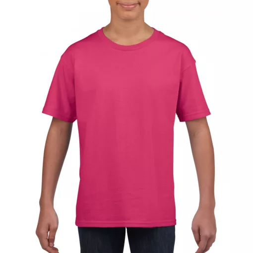 Gyerek póló Gildan GIB64000 Softstyle Youth T-Shirt -M, Heliconia