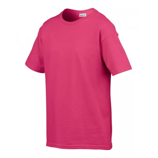 Gyerek póló Gildan GIB64000 Softstyle Youth T-Shirt -M, Heliconia