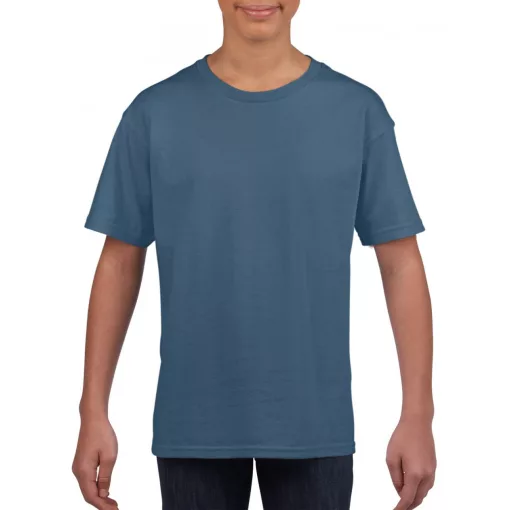 Gyerek póló Gildan GIB64000 Softstyle Youth T-Shirt -M, Indigo Blue