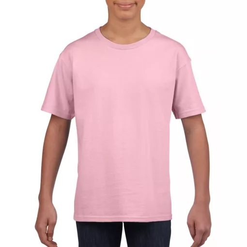 Gyerek póló Gildan GIB64000 Softstyle Youth T-Shirt -M, Light Pink