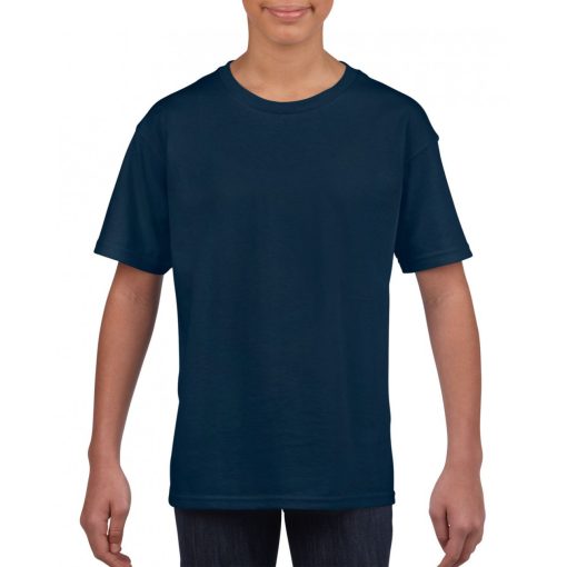 Gyerek póló Gildan GIB64000 Softstyle Youth T-Shirt -S, Navy