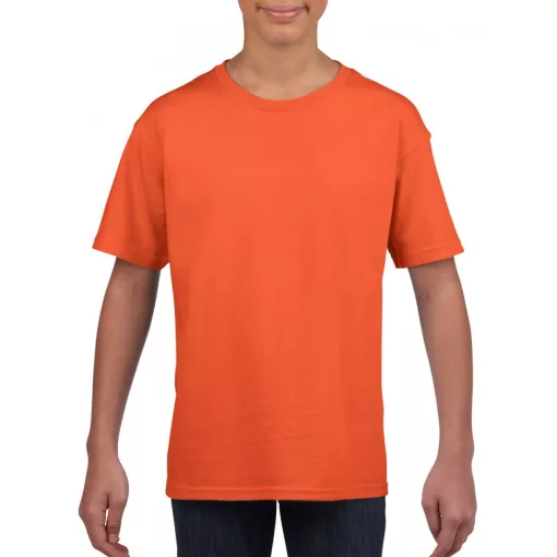 Gyerek póló Gildan GIB64000 Softstyle Youth T-Shirt -M, Orange