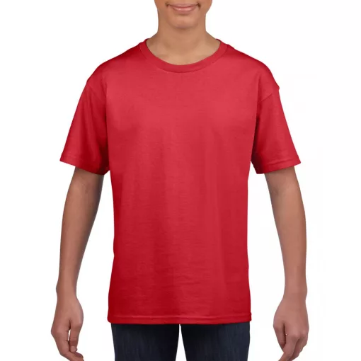 Gyerek póló Gildan GIB64000 Softstyle Youth T-Shirt -M, Red