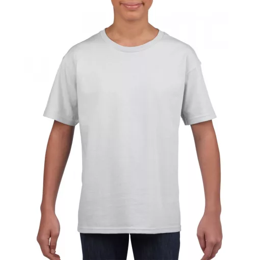 Gyerek póló Gildan GIB64000 Softstyle Youth T-Shirt -M, White