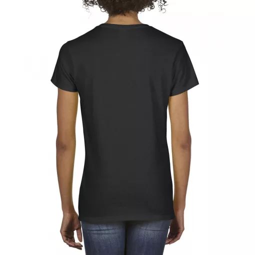 Női póló Gildan GIL4100V premium Cottonv-nyakú póló -L, Black