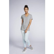 Női póló Gildan GIL4100V premium Cottonv-nyakú póló -S, Black