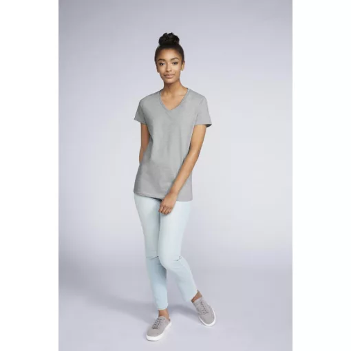 Női póló Gildan GIL4100V premium Cottonv-nyakú póló -XL, Red