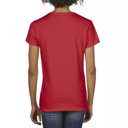 Női póló Gildan GIL4100V premium Cottonv-nyakú póló -XL, Red