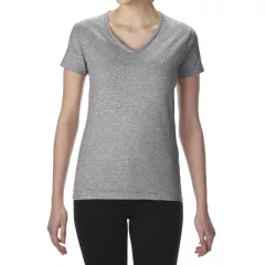 Női póló Gildan GIL4100V premium Cottonv-nyakú póló -S, RS Sport Grey
