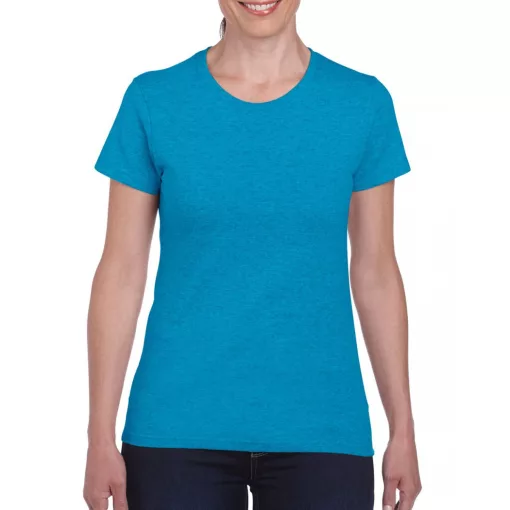 Női póló Gildan GIL5000 Heavy Cotton póló -L, Heather Sapphire
