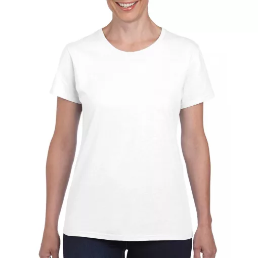 Női póló Gildan GIL5000 Heavy Cotton póló -L, White