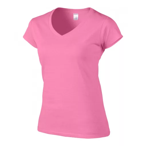 Női póló Gildan GIL64V00 Softstyle v-nyakú póló -2XL, Azalea