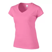 Női póló Gildan GIL64V00 Softstyle v-nyakú póló -XL, Azalea