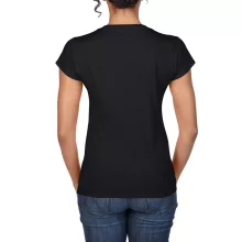 Női póló Gildan GIL64V00 Softstyle v-nyakú póló -2XL, Black