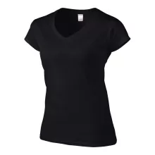 Női póló Gildan GIL64V00 Softstyle v-nyakú póló -S, Black