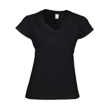 Női póló Gildan GIL64V00 Softstyle v-nyakú póló -XL, Black