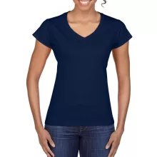 Női póló Gildan GIL64V00 Softstyle v-nyakú póló -XL, Navy