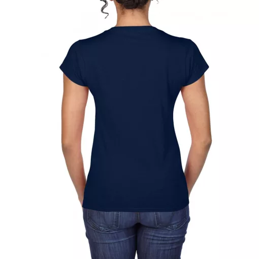 Női póló Gildan GIL64V00 Softstyle v-nyakú póló -XL, Navy