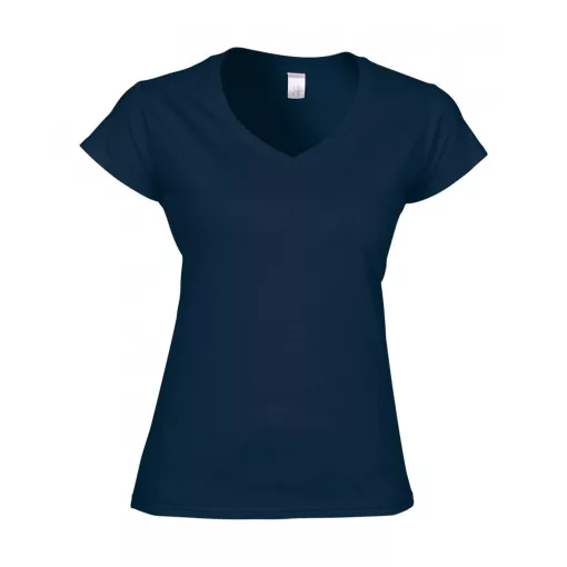Női póló Gildan GIL64V00 Softstyle v-nyakú póló -XL, Navy