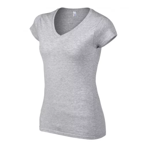 Női póló Gildan GIL64V00 Softstyle v-nyakú póló -2XL, RS Sport Grey