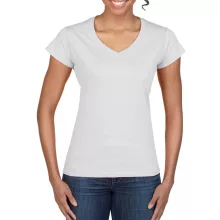 Női póló Gildan GIL64V00 Softstyle v-nyakú póló -2XL, White