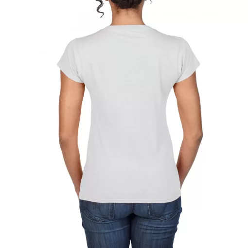 Női póló Gildan GIL64V00 Softstyle v-nyakú póló -2XL, White