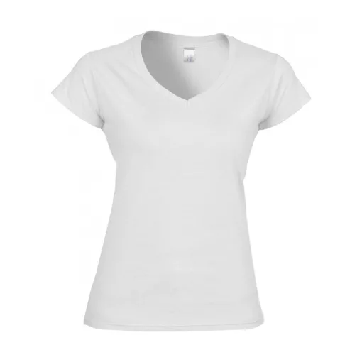 Női póló Gildan GIL64V00 Softstyle v-nyakú póló -S, White