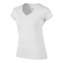 Női póló Gildan GIL64V00 Softstyle v-nyakú póló -S, White