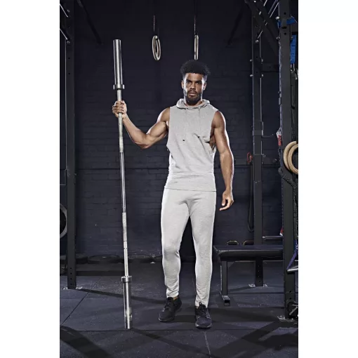 Férfi kapucnis pulóver Just Cool JC053 Urban Sleeveess Muscle Hoodie -L, Jet Black