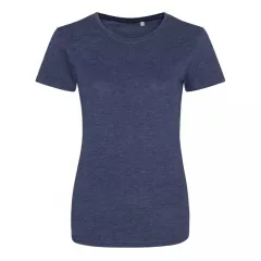   Női póló Just Ts JT001F Tri-Blend póló -XL, Heather Navy