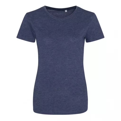 Női póló Just Ts JT001F Tri-Blend póló -XS, Heather Navy