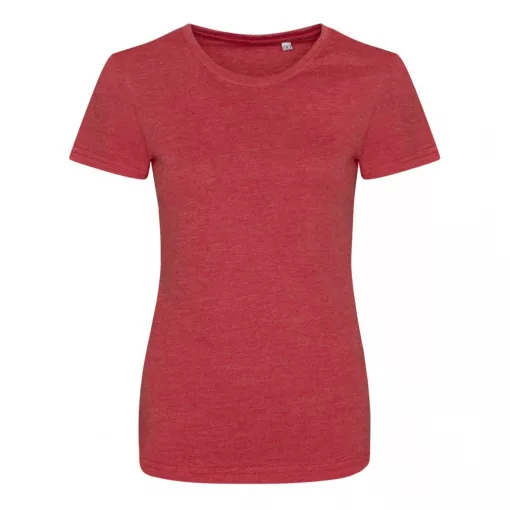 Női póló Just Ts JT001F Tri-Blend póló -XL, Heather Red