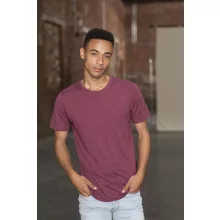 Férfi póló Just Ts JT001 Tri-Blend póló -L, Heather Burgundy