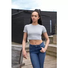 Női póló Just Ts JT006 Tri-Blend Rövid Fazonú póló -XS, Heather Grey
