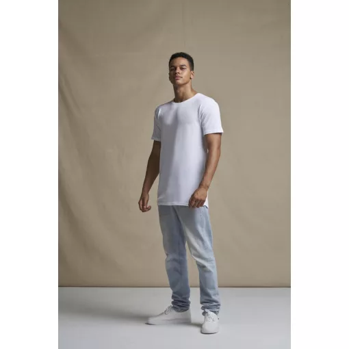 Férfi póló Just Ts JT008 Westcoast Longline póló -2XL, Solid White