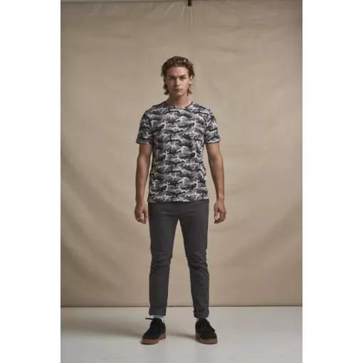 Uniszex póló Just Ts JT034 Camopóló -M, Green Camo